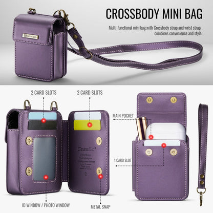CaseMe Me50 Mini Universal Bag for Apple and Samsung Headphones + Lipstick(Purple)