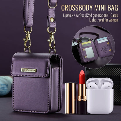 CaseMe Me50 Mini Universal Bag for Apple and Samsung Headphones + Lipstick(Purple)