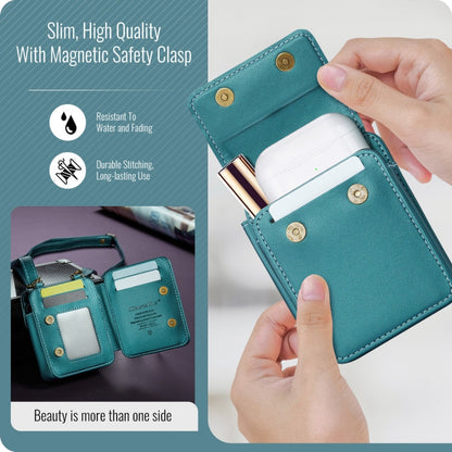 Mini sac universel CaseMe Me50 pour écouteurs Apple et Samsung + rouge à lèvres (Vert)