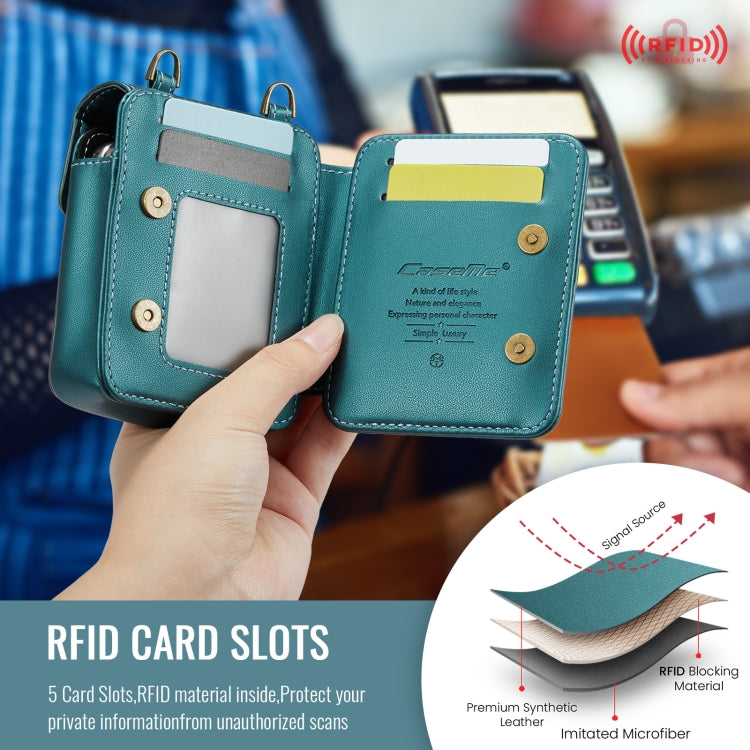 Mini sac universel CaseMe Me50 pour écouteurs Apple et Samsung + rouge à lèvres (Vert)