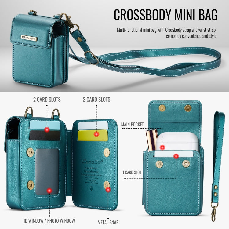 Mini sac universel CaseMe Me50 pour écouteurs Apple et Samsung + rouge à lèvres (Vert)