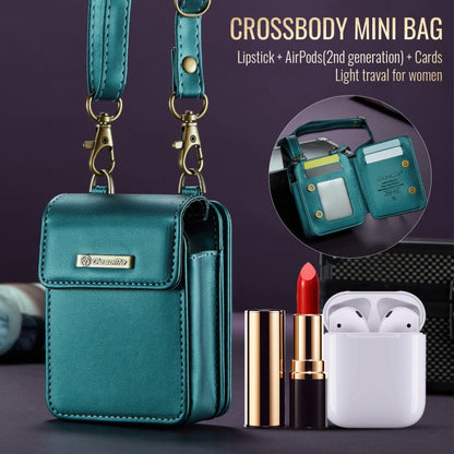 Mini sac universel CaseMe Me50 pour écouteurs Apple et Samsung + rouge à lèvres (Vert)