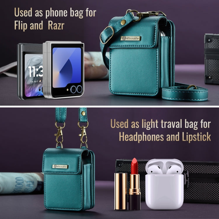 Mini sac universel CaseMe Me50 pour écouteurs Apple et Samsung + rouge à lèvres (Vert)
