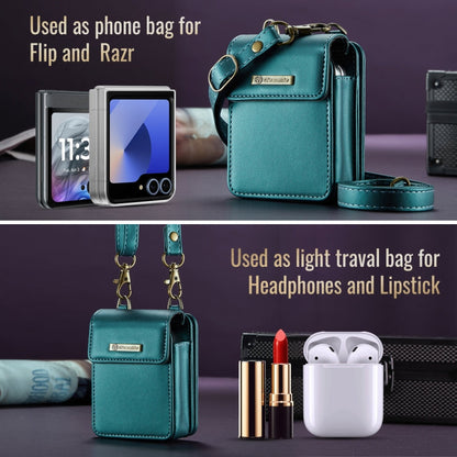 Mini sac universel CaseMe Me50 pour écouteurs Apple et Samsung + rouge à lèvres (Vert)