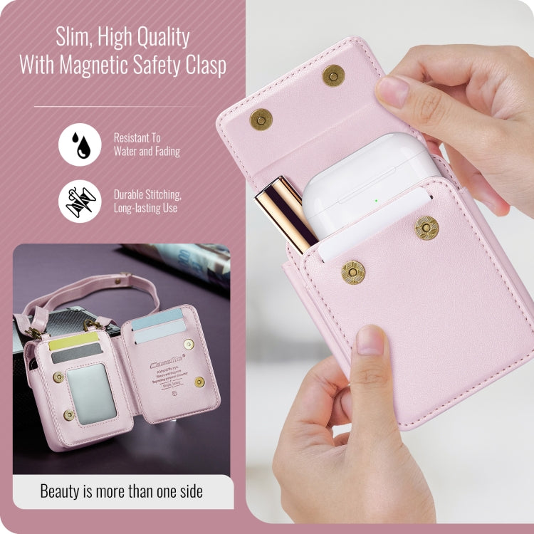 Étui universel CaseMe Me50 Mini pour écouteurs Apple et Samsung + rouge à lèvres (rose)
