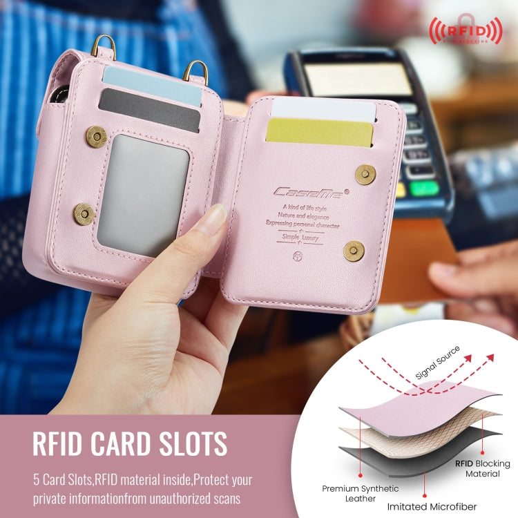 Étui universel CaseMe Me50 Mini pour écouteurs Apple et Samsung + rouge à lèvres (rose)