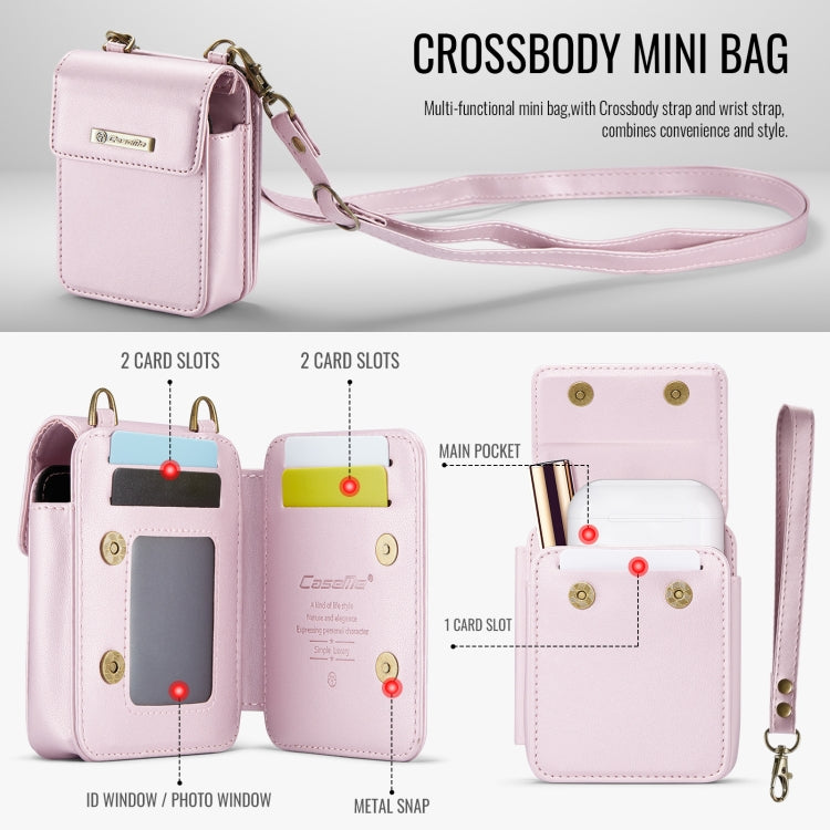 Étui universel CaseMe Me50 Mini pour écouteurs Apple et Samsung + rouge à lèvres (rose)