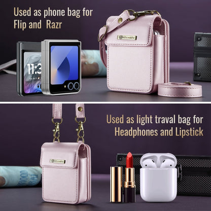 Étui universel CaseMe Me50 Mini pour écouteurs Apple et Samsung + rouge à lèvres (rose)