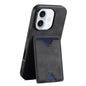 Pour iPhone 16 Denior D06 Étui de protection en cuir PU avec porte-cartes (noir)