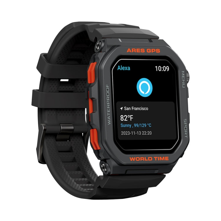 Zeblaze Ares GPS Montre Connectée Robuste GPS, Prise en Charge de la Fréquence Cardiaque / Oxymètre de Pouls Sanguin (Noir Lave)