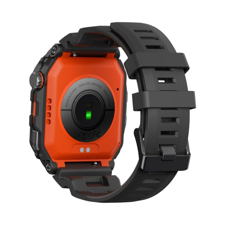 Zeblaze Ares GPS Montre Connectée Robuste GPS, Prise en Charge de la Fréquence Cardiaque / Oxymètre de Pouls Sanguin (Noir Lave)