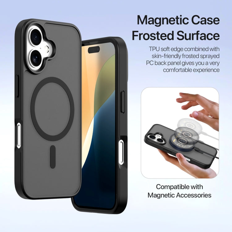 For iPhone 16 Plus DUX DUCIS Lawa Series 2 in 1 Wallet Zipper Detachable MagSafe Phone Case with Lanyard(Black)