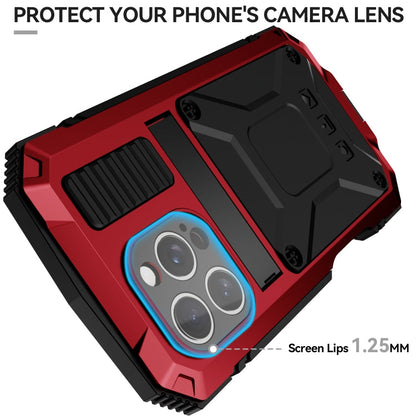 For iPhone 16 Pro Max R-JUST Life Waterproof Dustproof Shockproof Phone Case(Red)