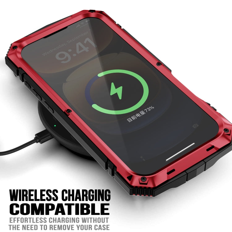 For iPhone 16 Pro Max R-JUST Life Waterproof Dustproof Shockproof Phone Case(Red)