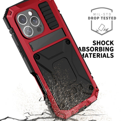For iPhone 16 Pro Max R-JUST Life Waterproof Dustproof Shockproof Phone Case(Red)