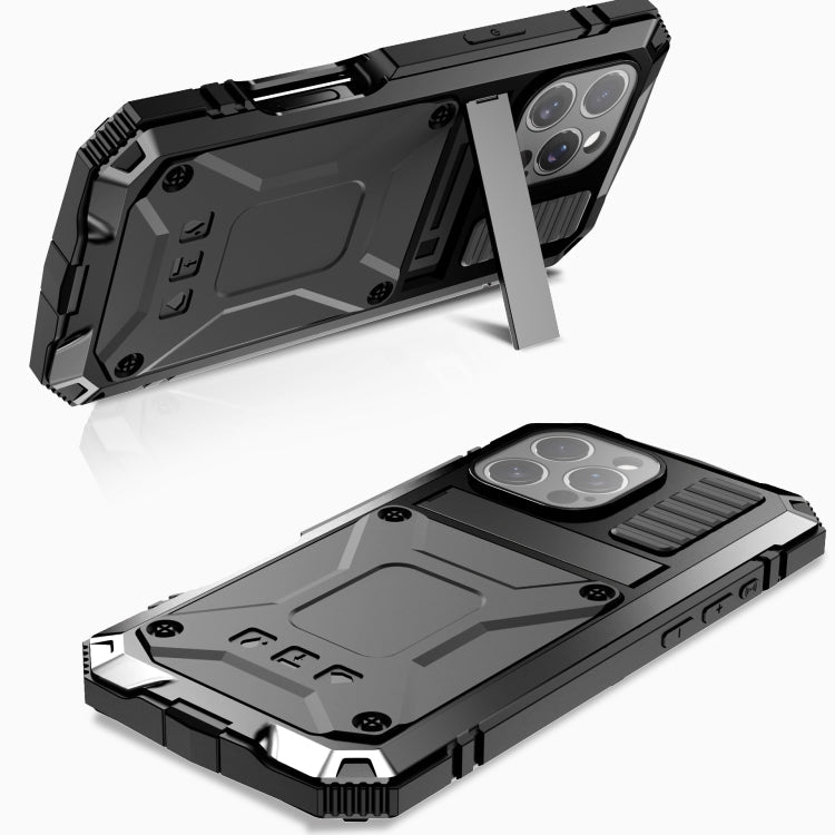 For iPhone 16 Pro R-JUST Life Waterproof Dustproof Shockproof Phone Case(Black)