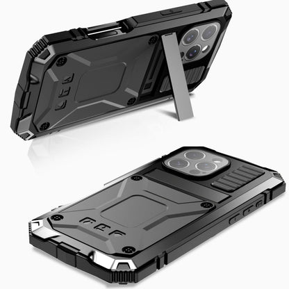 For iPhone 16 Pro R-JUST Life Waterproof Dustproof Shockproof Phone Case(Black)