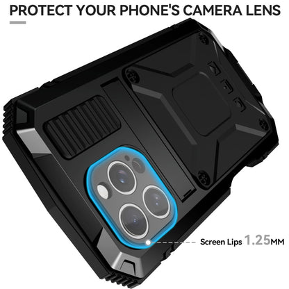 For iPhone 16 Pro R-JUST Life Waterproof Dustproof Shockproof Phone Case(Black)
