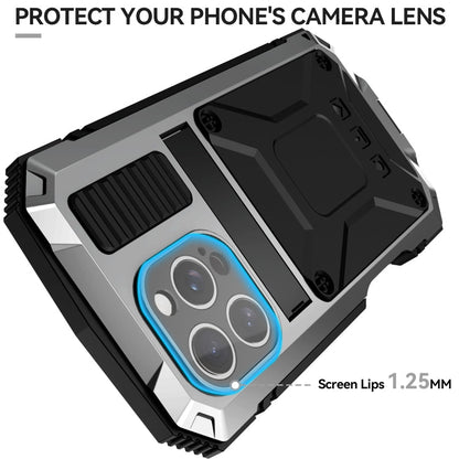 For iPhone 16 Pro R-JUST Life Waterproof Dustproof Shockproof Phone Case(Silver)