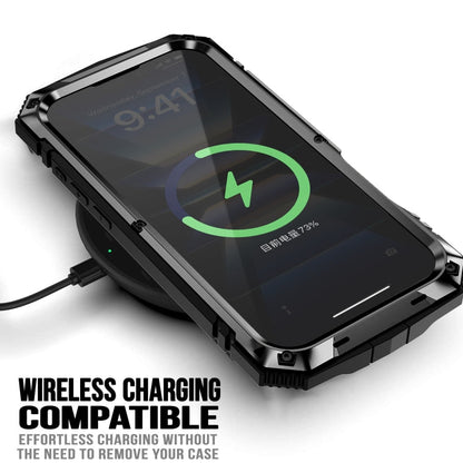 Pour iPhone 16 Plus Coque de Téléphone R-JUST Étanche à la Poussière et aux Chocs (Noir)