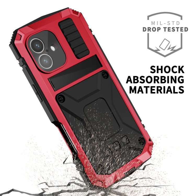 For iPhone 16 Plus R-JUST Life Waterproof Dustproof Shockproof Phone Case(Red)