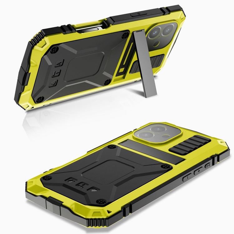 For iPhone 16 Plus R-JUST Life Waterproof Dustproof Shockproof Phone Case(Yellow)