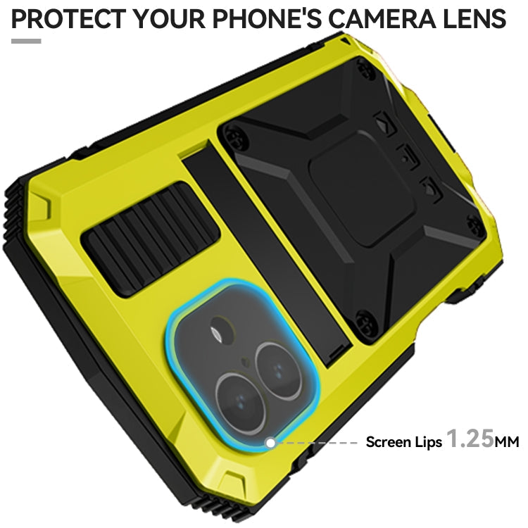 For iPhone 16 Plus R-JUST Life Waterproof Dustproof Shockproof Phone Case(Yellow)