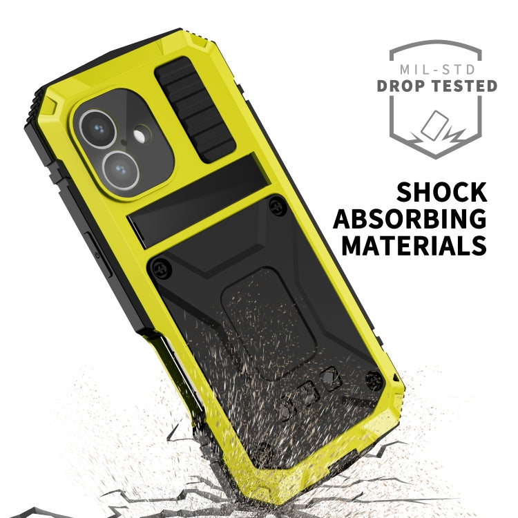 For iPhone 16 Plus R-JUST Life Waterproof Dustproof Shockproof Phone Case(Yellow)