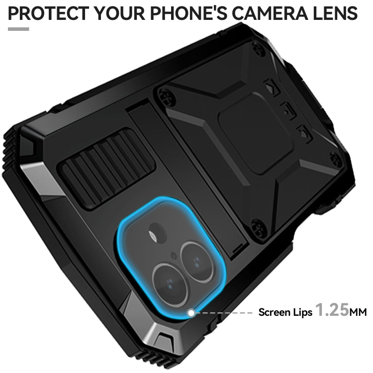 For iPhone 16 R-JUST Life Waterproof Dustproof Shockproof Phone Case(Black)