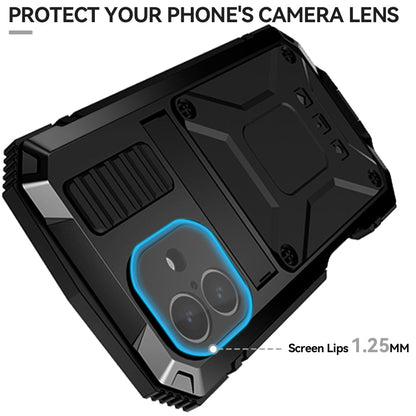 For iPhone 16 R-JUST Life Waterproof Dustproof Shockproof Phone Case(Black)