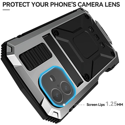 For iPhone 16 R-JUST Life Waterproof Dustproof Shockproof Phone Case(Silver)