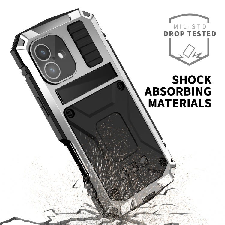 For iPhone 16 R-JUST Life Waterproof Dustproof Shockproof Phone Case(Silver)