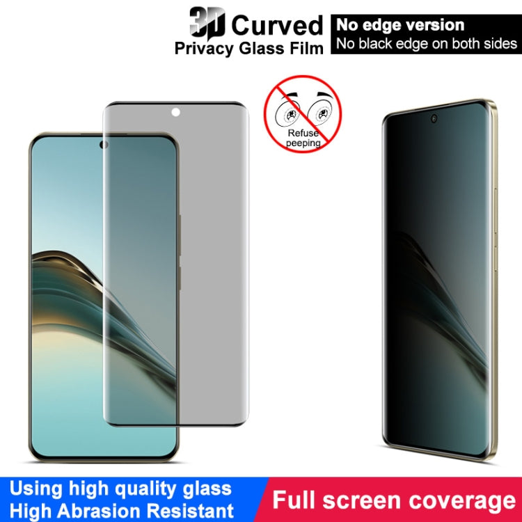 For Realme 13 Pro+ 5G Global imak No Edge Version 3D Curved Privacy Full Screen Tempered Glass Film