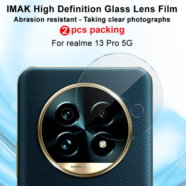 For Realme 13 Pro 5G Global 2 PCS/Set IMAK HD Glass Rear Camera Lens Film