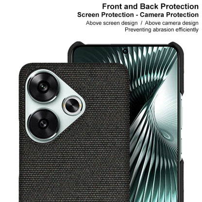 For Xiaomi Poco F6 5G imak Ruiyi Series Cloth Texture PU + PC Phone Case(Black)