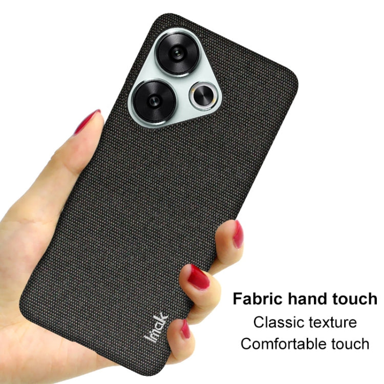 For Xiaomi Poco F6 5G imak Ruiyi Series Cloth Texture PU + PC Phone Case(Black)