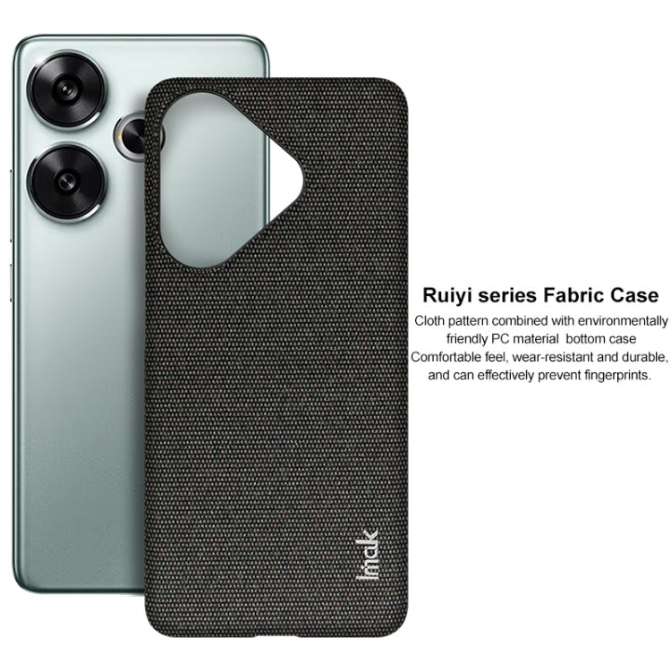 For Xiaomi Poco F6 5G imak Ruiyi Series Cloth Texture PU + PC Phone Case(Black)