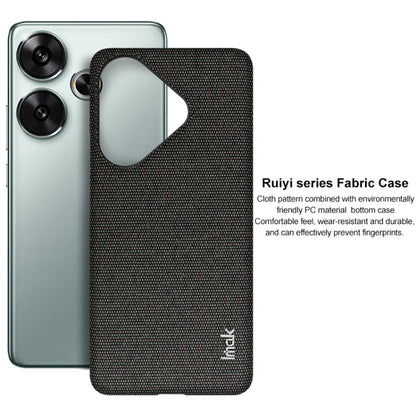 For Xiaomi Poco F6 5G imak Ruiyi Series Cloth Texture PU + PC Phone Case(Black)