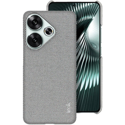 Pour Xiaomi Poco F6 5G Étui de téléphone imak Ruiyi Series en tissu texturé PU + PC (Gris clair)