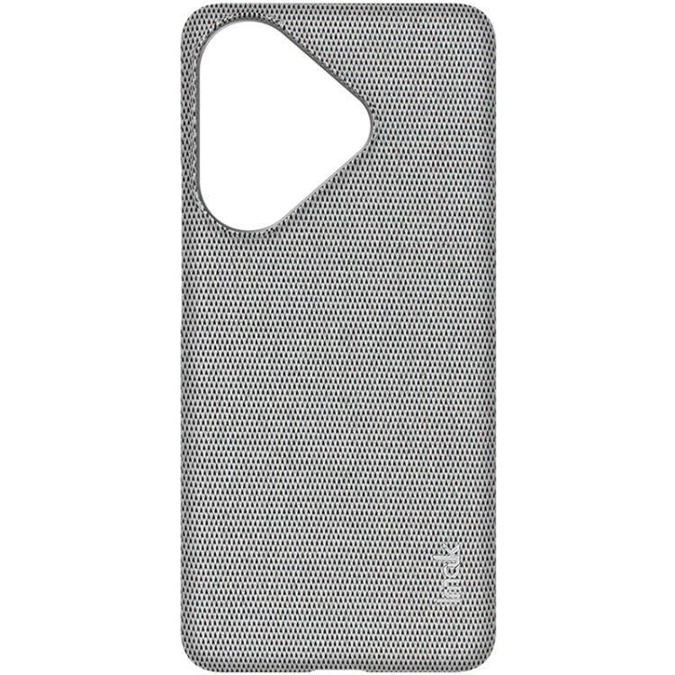 Pour Xiaomi Poco F6 5G Étui de téléphone imak Ruiyi Series en tissu texturé PU + PC (Gris clair)