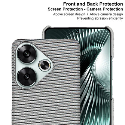 Pour Xiaomi Poco F6 5G Étui de téléphone imak Ruiyi Series en tissu texturé PU + PC (Gris clair)