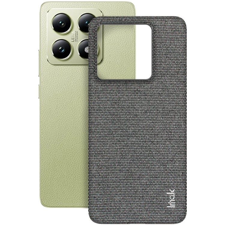 Pour Xiaomi 14T Coque de téléphone en tissu texturé PU + PC de la série imak Ruiyi (Gris foncé)