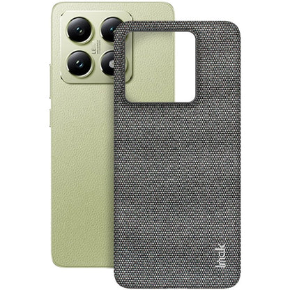Pour Xiaomi 14T Coque de téléphone en tissu texturé PU + PC de la série imak Ruiyi (Gris foncé)