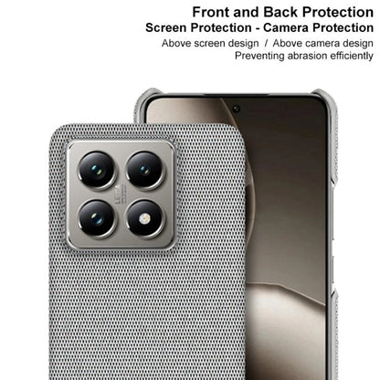 Pour Xiaomi 14T Coque de téléphone en tissu texturé PU + PC de la série imak Ruiyi (Gris foncé)