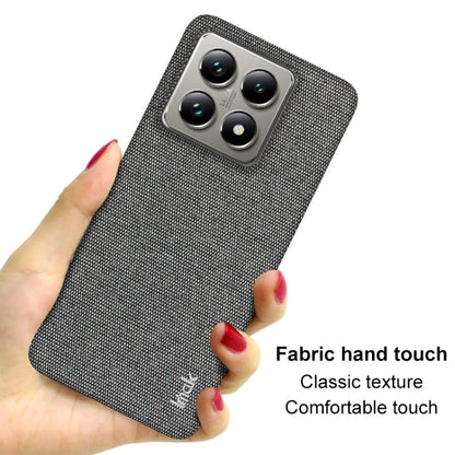 Pour Xiaomi 14T Coque de téléphone en tissu texturé PU + PC de la série imak Ruiyi (Gris foncé)