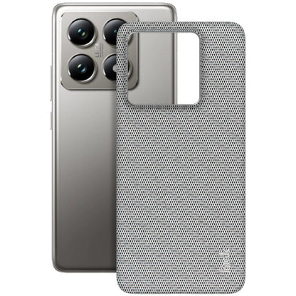 For Xiaomi 14T Pro imak Ruiyi Series Cloth Texture PU + PC Phone Case(Light Grey)