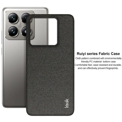 For Xiaomi 14T Pro imak Ruiyi Series Cloth Texture PU + PC Phone Case(Light Grey)