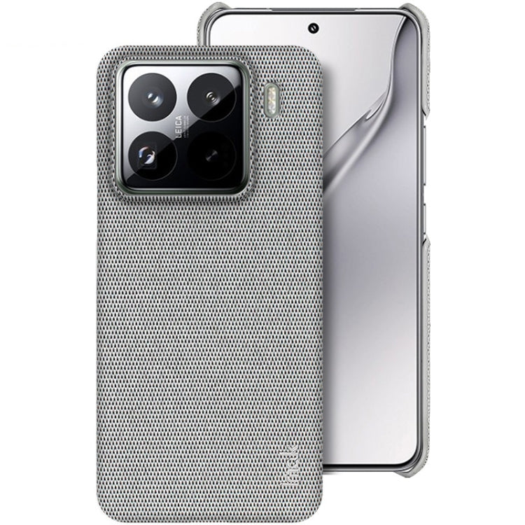For Xiaomi 15 Pro imak Ruiyi Series Cloth Texture PU + PC Phone Case(Light Grey)