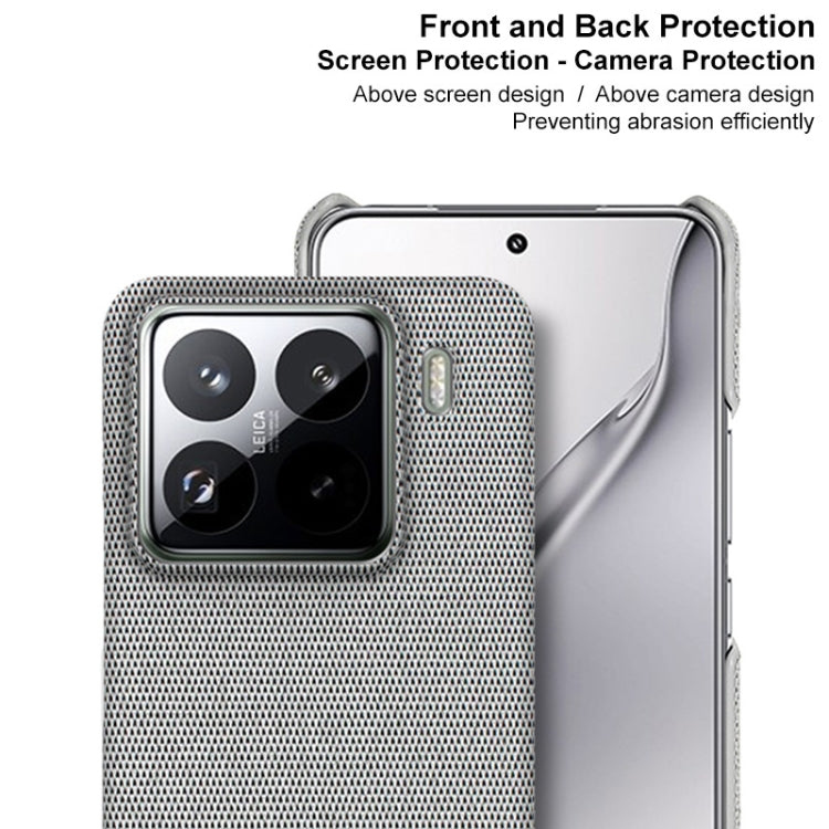 For Xiaomi 15 Pro imak Ruiyi Series Cloth Texture PU + PC Phone Case(Light Grey)