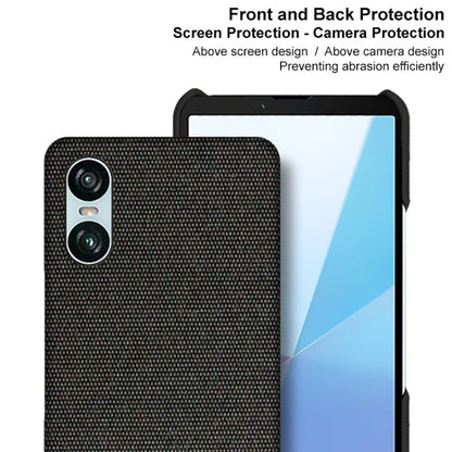 Pour Sony Xperia 10 VI, coque de téléphone imak Ruiyi Series en tissu texturé PU + PC (noir)